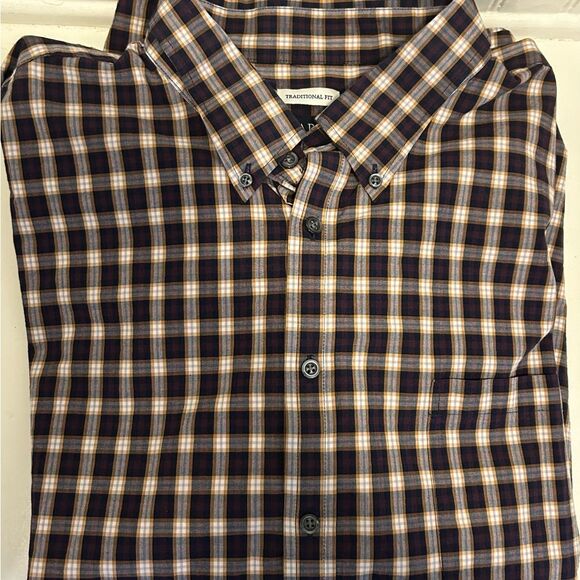 Jos A Bank Traditional Fit Plaid Button-Up Shirt - Picture 1 of 4